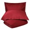 Homeroots Burgundy King 100% Cotton 300 Thread Count Washable Duvet Cover Set 528534 - alternate 1
