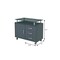 Homeroots 32" Graphite Wood Three Drawers Filing Cabinet 723073 - alternate 2