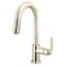 Brizo Litze Pull-Down Prep Faucet with Arc Spout, Industrial Handle Polished Nickel 63944LF-PN - alternate 2