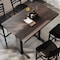Flash Furniture Bennett 30 in x 48 in Solid Wood Indoor Tabletop in Dark Brown with Dual 5 in x 22 in Bar GSF-REC3048-DKBRN-T0522B-GG - alternate 2