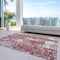 Homeroots 3' X 5' Burgundy And Ivory Abstract Washable Indoor Outdoor Area Rug 612941 - alternate 2