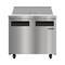 Koolmore 36 in. Commercial 2 Door Refrigerated Sandwich Prep Table 10 Pan Capacity and 11  Cu. Ft. of Storage KM-PTR36-2D - alternate 1