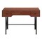 Homeroots 47" Brown and Black Computer Desk With Three Drawers 489912 - alternate 1