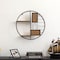 Vintiquewise 2-Tier Decorative Floating Circular Silhouette Wall Shelf with 2 Photo Frames - Circular Metal QI004691.photo.Bk - alternate 2