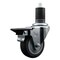 Service Caster 3.5'' Thermoplastic Rubber Swivel 1-5/8'' Expanding Stem Caster with Brake SCC-EX20S3514-TPRB-PLB-158 - alternate 1