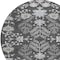 Homeroots 8' Charcoal Gray And Beige Round Floral Washable Indoor Outdoor Area Rug 605463 - alternate 2