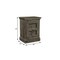 Homeroots 36" Brown Solid Wood Distressed Nightstand 521212 - alternate 3