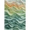 Homeroots 3' X 5' Teal Blue Abstract Washable Indoor Outdoor Area Rug 608076 - alternate 2