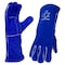 Supremeplus Split Cowhide Leather Welding Gloves, Single Palm, Blue, Size: Large, Pair 1 SP-6151 - alternate 1