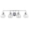 Jonathan Y Shirley 34" 4-Light Farmhouse Industrial Metal LED Vanity Light w/ Seeded Glass Globe Shades, Chrome JYL7406A - alternate 2