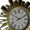 Homeroots 19" Gold And Clear Mirrored Glass And Heavy Duty Plastic Silent Analog Sunburst Wall Clock 626354 - alternate 2