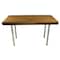 Homeroots 18" X 30" Brown Teak Wood And Stainless Steel Rectangular Shower Bench 549383 - alternate 2