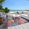Homeroots 10' X 14' Red Gold And Teal Blue Village Houses Washable Indoor Outdoor Area Rug 577882 - alternate 2