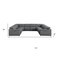 Homeroots Battleship Gray Leather Power Reclining U Shaped Eight Piece Corner Sectional 643956 - alternate 2
