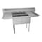 Koolmore 2 Compartment Stainless Steel NSF Commercial Kitchen Prep & Utility Sink with 2 Drainboards SB151512-15B3 - alternate 2