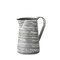 Homeroots 8" Gray And White Striped Metal Tapered Jug Vase 608593 - alternate 1