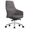 Leisuremod Celeste Office Chair in Upholstered Leather and Iron Frame with Swivel and Tilt, Grey CO20GRL - alternate 1