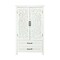 Homeroots 27in White Wood Accent Cabinet With Two Doors And Two Drawers 716324 - alternate 1