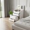 Homeroots 24" White Wood Lighted Mirrored Three Drawer Dresser 714449 - alternate 2