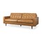 Homeroots 88" Brown Leather Sofa 607328 - alternate 1