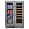 Koolmore 24 in. Dual Zone, Full Glass Door, 21-Bottle Wine and Beverage Cooler, Freestanding or Built-in Unit KM-CWB1830-SS - alternate 1
