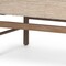 Homeroots 57in Beige and Brown Cotton and Solid Wood Upholstered Bench 606749 - alternate 2