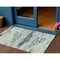 Homeroots 3' X 5' Mint Green Ivory And Denim Blue Abstract Washable Indoor Outdoor Area Rug 612533 - alternate 1