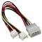 Sanoxy 8in 5.25in Male to Two 3.5in Female Internal Power Y Cable SNX-CBL-PC102-0208 - alternate 1