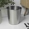 Happimess Axel Modern Minimalist Hammered Steel 2 Gal Waste Bin, Brushed Steel, 2PK HPM1110C-SET2 - alternate 1