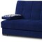 Homeroots 75" Blue Chenille Convertible Futon Sleeper Sofa And Toss Pillows With Storage 607202 - alternate 2