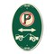 Signmission No Parking - Tow Away Zone With Graphic, 12 In X 18 In Architectural Oval, Heavy Gauge Aluminum A-OV-G-1218-23793 - alternate 1