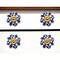 Homeroots Set of Six Blue Red And White Floral Knob Ceramic Drawer Pull Knobs, 6PK 635765 - alternate 1