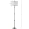Jonathan Y Ralph 60" Metal/Glass Floor Lamp, Polished Nickel/Clear JYL3058A - alternate 2