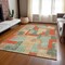 Homeroots 5' X 8' Sage Gray And Orange Geometric Washable Indoor Outdoor Area Rug 613230 - alternate 2