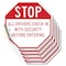 Signmission Stop All Drivers Check in With Secu, 6 inch X 6 inch, Vinyl Decal, 5PK OC-D-5PACK-6-216 - alternate 1