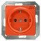 Siemens DELTA i-system orange ZSV SCHUKO socket outlet 10/16 A 250 V With screwless 5UB1911 - alternate 1