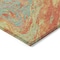 Homeroots 5' X 8' Orange Green And Beige Abstract Washable Indoor Outdoor Area Rug 602654 - alternate 3