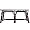Homeroots 43in White and Dark Brown Rattan and Wicker Bench 389190 - alternate 2