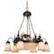 Vaxcel Yellowstone 9 Light Bronze Rustic Moose Chandelier CH55606BBZ - alternate 1
