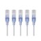 Monoprice Slim Cat6A Cable, 5 Pack, 7 ft.White 15140 - alternate 1