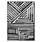 World Rug Gallery Contemporary Stripe Design Area Rug 5 ft x 7 ft Black 3018BLACK5X7 - alternate 2