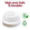 Smarty Had A Party 9" Solid White Disposable Plastic Buffet Plates with Clear Dome Lids, 1000PK 119CS-CASE - alternate 3