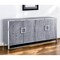 Homeroots 71" Ash Gray And Chrome Sideboard with Four Doors 545587 - alternate 1