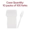 Smarty Had A Party White Plastic Disposable Forks (1000 Forks), 1000PK 420F-WH-CASE - alternate 2