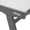 Leisuremod Marlin Patio Chaise Lounge Chair with Armrests in Grey Aluminum Frame, White, 2PK MLAGR-77W2 - alternate 3