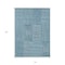 Homeroots 10' X 14' Teal Blue And Ivory Geometric Washable Indoor Outdoor Area Rug 596979 - alternate 3