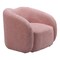 Homeroots 36" Pink And Black Faux Shearling And Upholstered Arm Chair 572310 - alternate 2