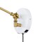 Jonathan Y Lisa 18" Swing Arm 1-Light Modern Midcentury Iron USB Charging Port LED Sconce, White/Brass Gold JYL1301A - alternate 2
