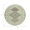 Homeroots 8' Green Gray And Taupe Round Geometric Washable Indoor Outdoor Area Rug 631911 - alternate 2