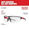 Milwaukee Tool Safety Glasses, Anti-Scratch, Clear Lens, Black/Red Frame, Half-Frame 48-73-2010 - alternate 2